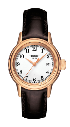Tissot Carson Quartz 29.7 Rose Gold PVD / White / Strap
